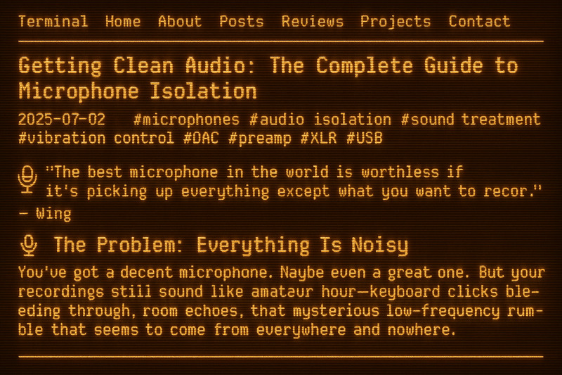 Getting Clean Audio: The Complete Guide to Microphone Isolation