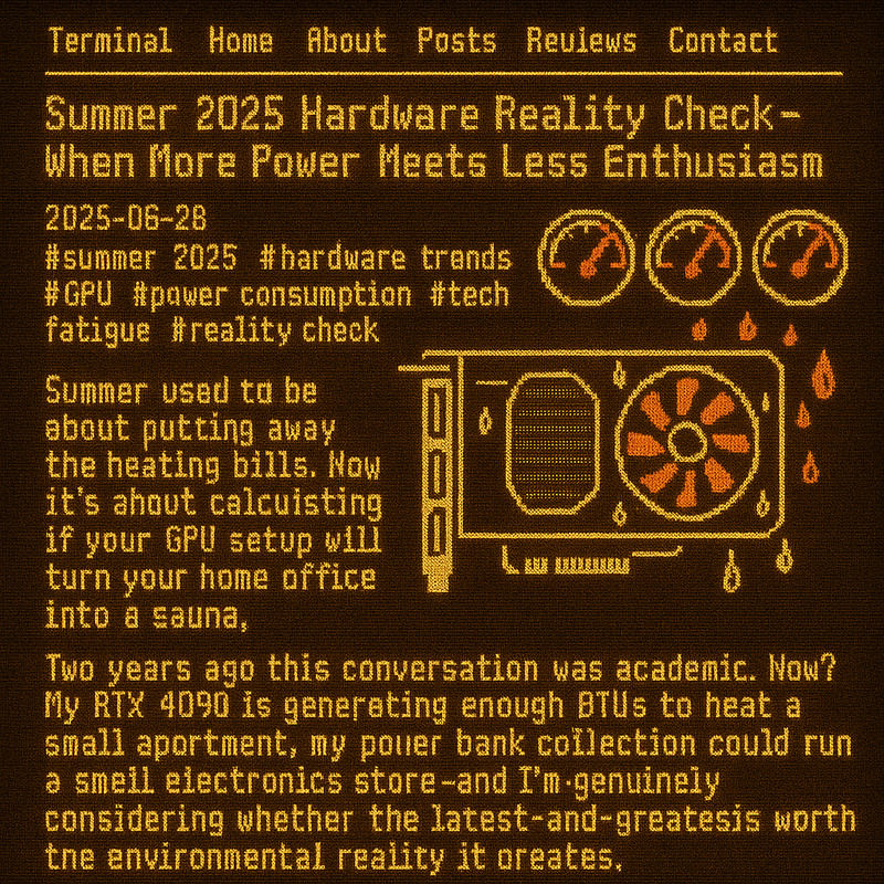 Summer 2025 Hardware Reality Check – When More Power Meets Less Enthusiasm