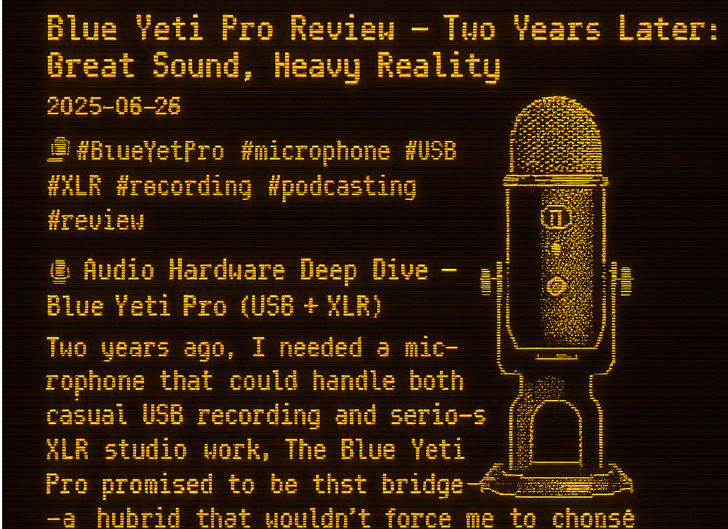 Blue Yeti Pro Review – Two Years Later: Great Sound, Heavy Reality